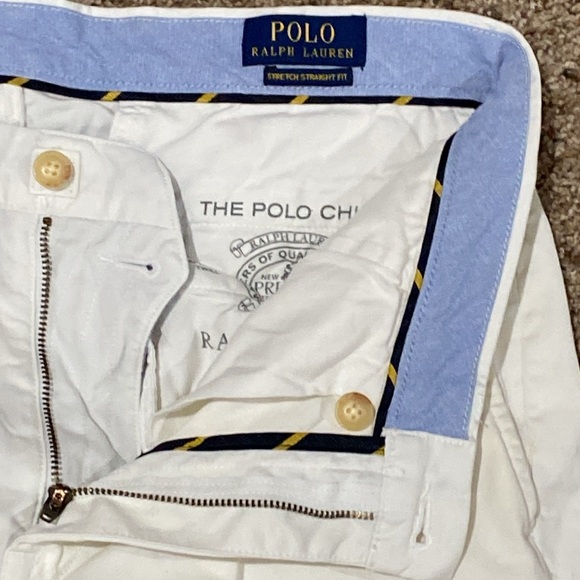 Men’s White Ralph Lauren Polo Chino Stretch Straight Fit 32 waist x 30 length - Picture 3 of 8